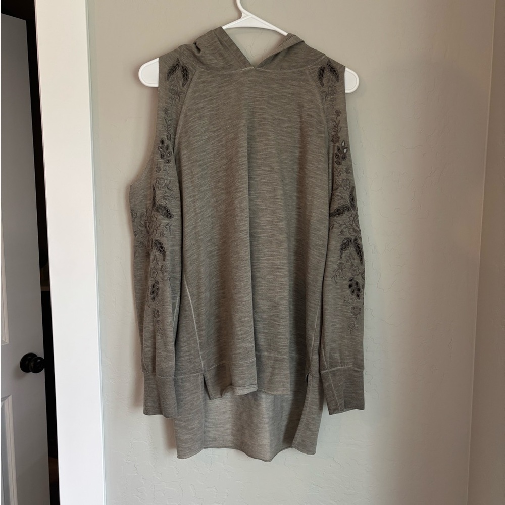 Knox Rose Gray Textured Hoodie